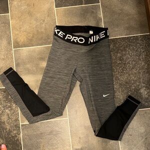 Nike Pro Gray and Black Leggings